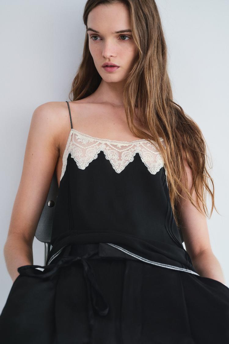 ZW COLLECTION LACE TRIM CAMISOLE TOP